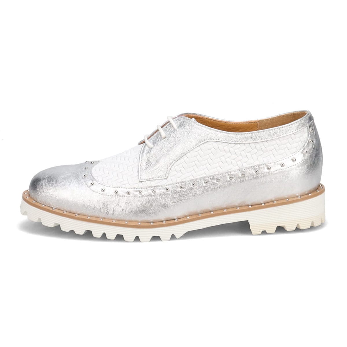 マドラス madras metaインソール搭載　上質できちんと感のあるレースアップシューズ　MAL9126MT SILVER/WHITE 23.0