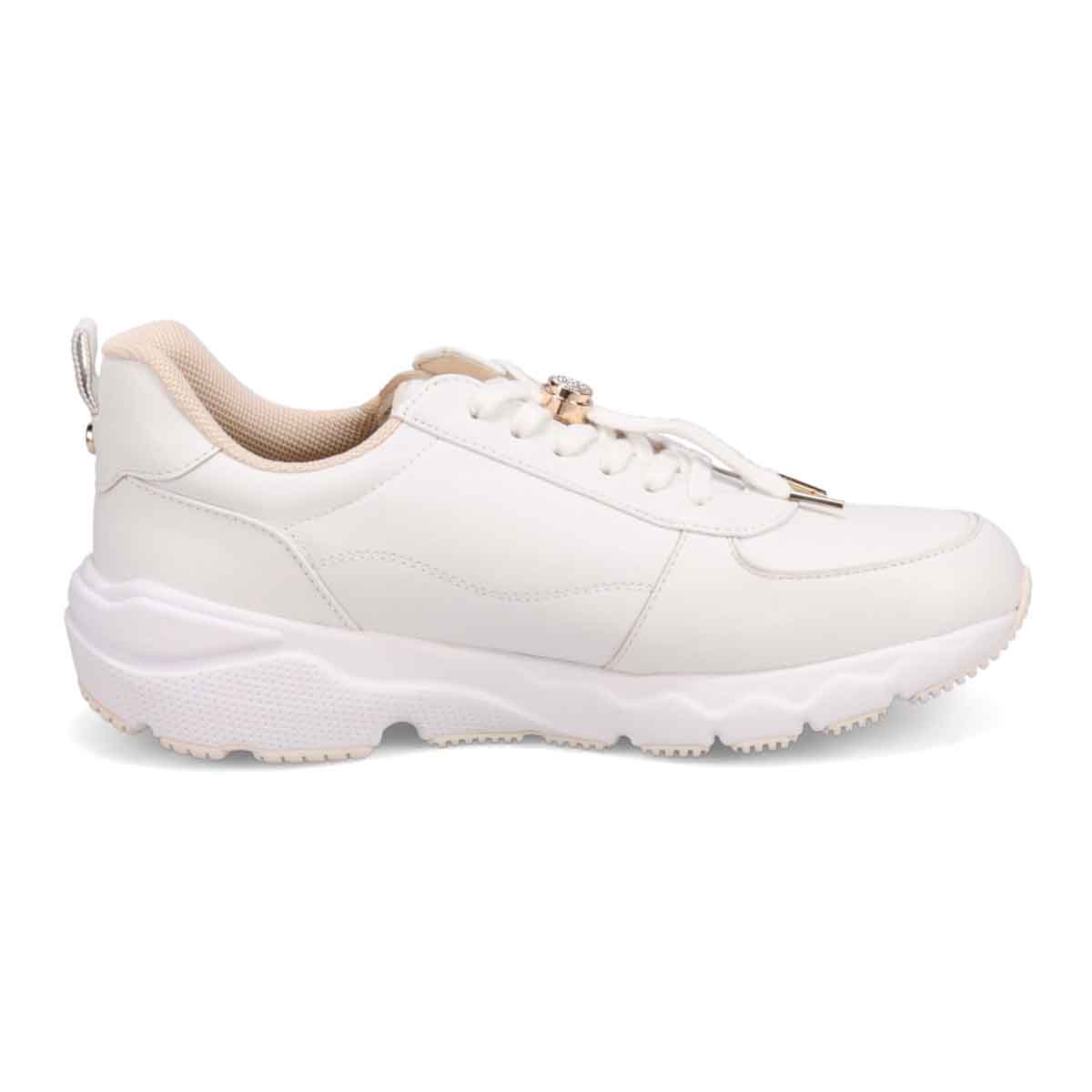 マドラス madras 特許 Recovery meta insole搭載  ゴールドがアクセントのエレガンでスタイリッシュなレザースニーカー　MAL9136AMT WHITE 6（23.0cm～23.5cm相当）