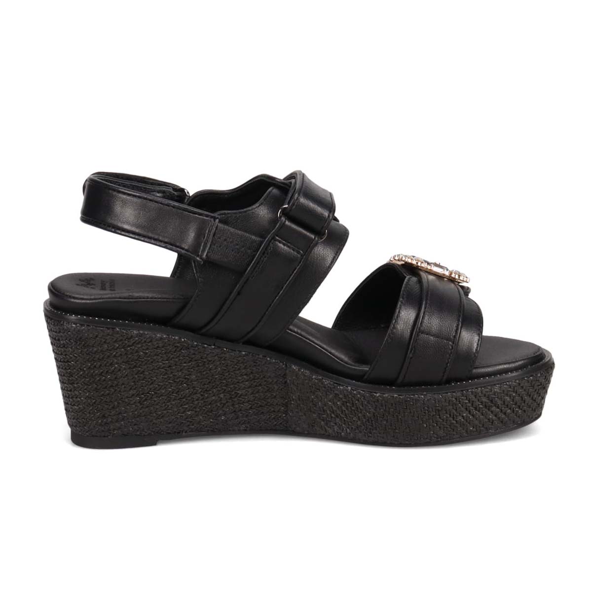 マドラス madras リカバリーmetaインソール搭載　スタイルアップ厚底サンダル　MAL9160MT BLACK M(23.5cm相当)