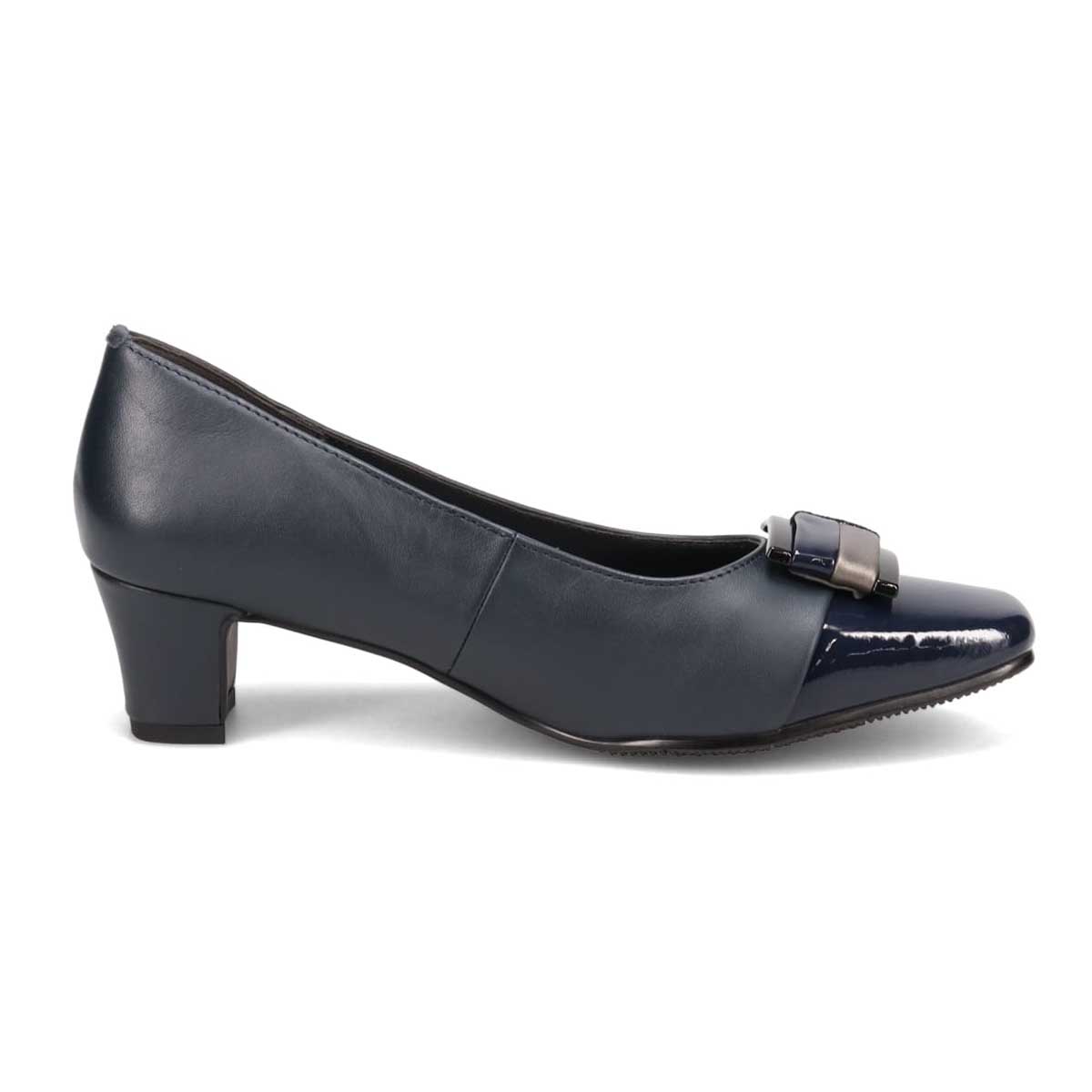 ミッシー デ ミッシー missy des missy ラインの綺麗なバックルモーチーフ飾り付き NEWデザインパンプス MMD7502 NAVY/NAVY 23.0