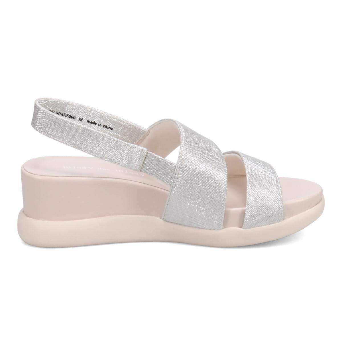 ミッシーデミッシー missy des missy ウェッジヒールサンダル　MMD8000 SILVER M　(23.0～23.5)