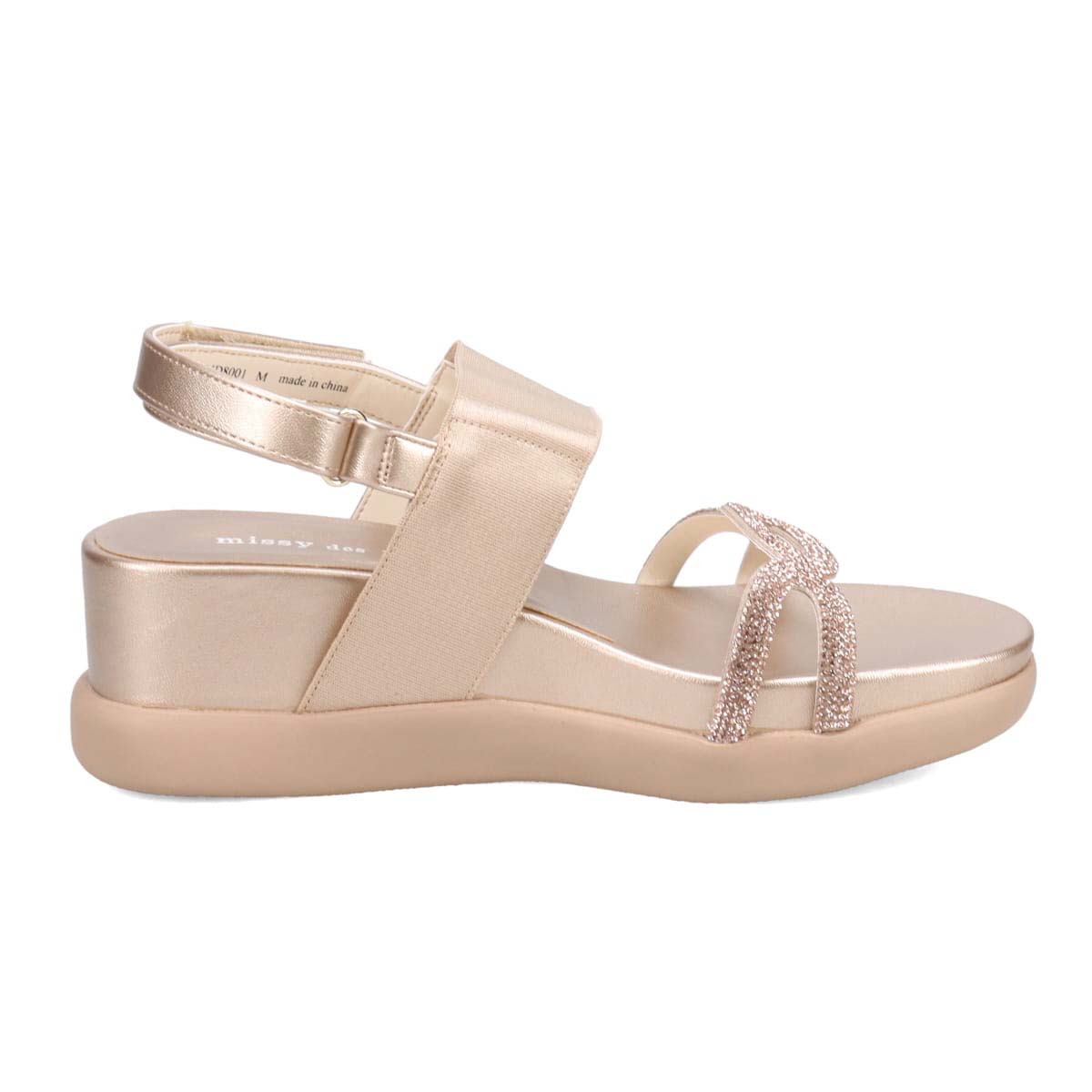 ミッシーデミッシー missy des missy ウェッジヒールサンダル　MMD8001 BEIGE M　(23.0～23.5)