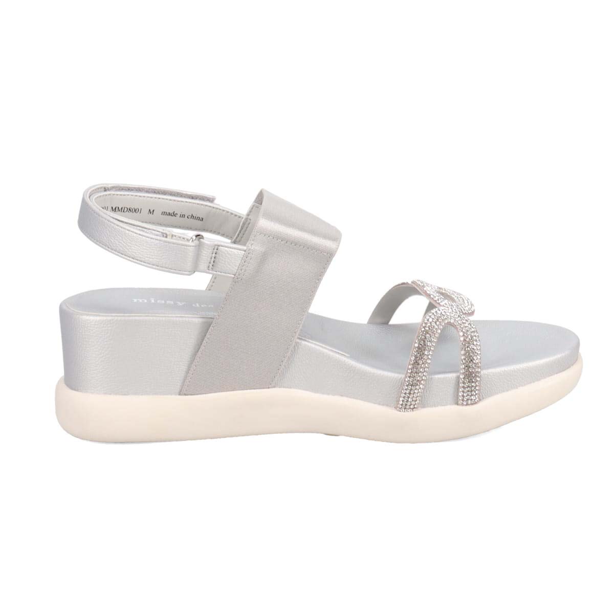 ミッシーデミッシー missy des missy ウェッジヒールサンダル　MMD8001 SILVER M　(23.0～23.5)