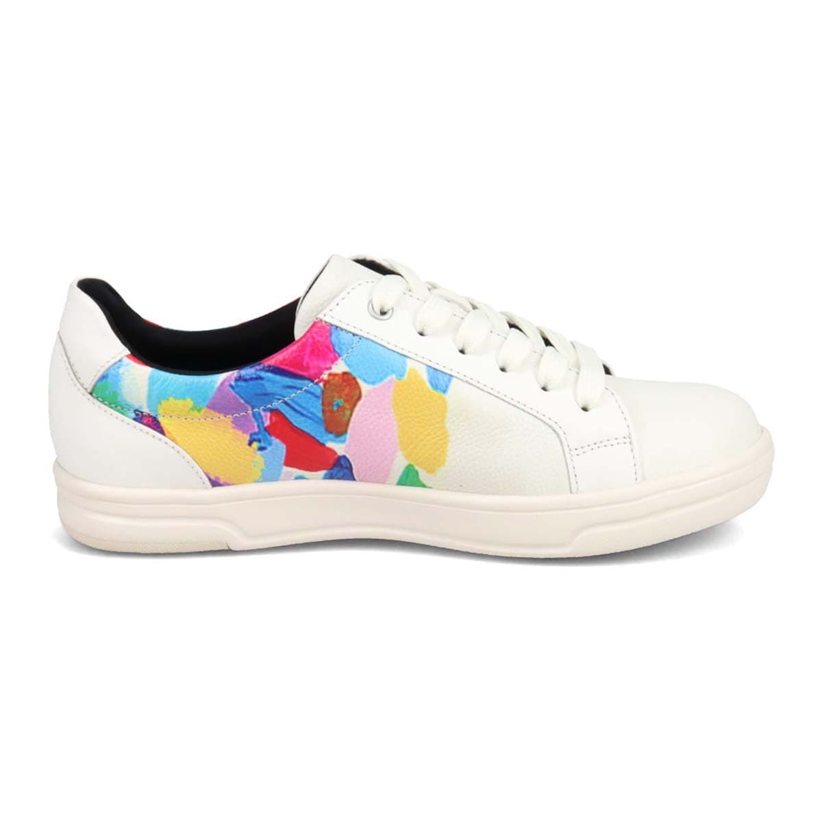 【GORE-TEX】マドラスウォーク madras Walk  マルチプリントレースアップ レザースニーカー  MWL1022B WHITE-PR 23.0
