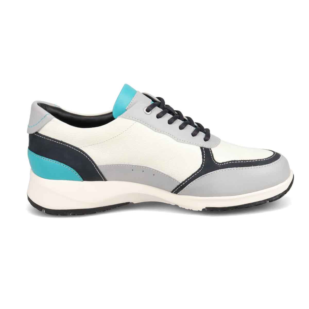 【GORE-TEX】 マドラスウォーク madras Walk 旅行に最適 ウォーキングレザースニーカー　MWL1204 WHITE/GRAY 23.0