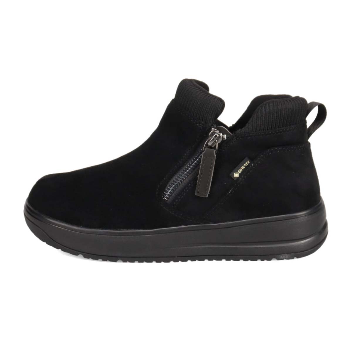 【GORE-TEX】マドラスウォーク madras Walk  外ジッパーリブ付きカジュアルブーツ  MWL2234 BLACK 23.0
