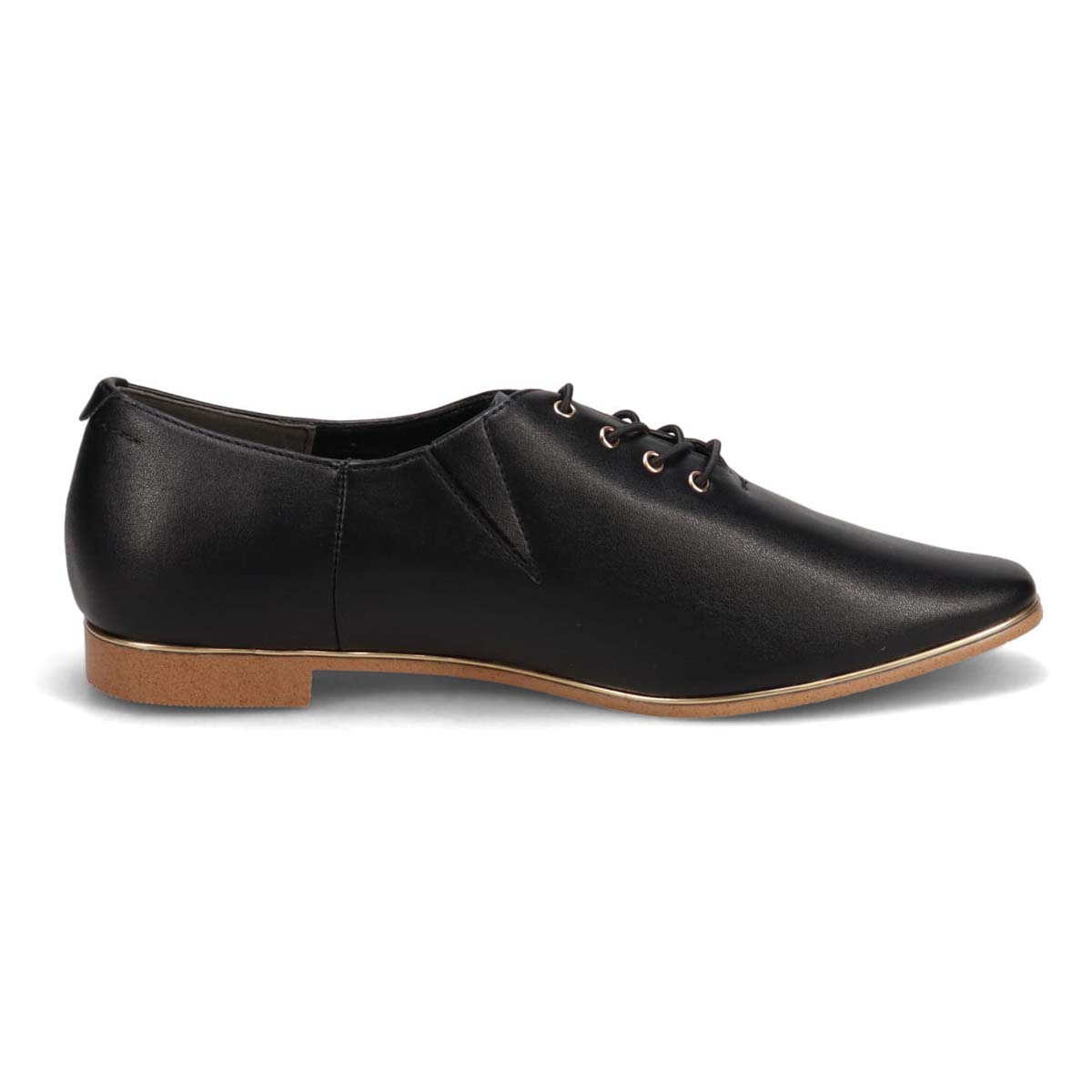 テーン tehen レースアップ ベーシックフラットパンプス　TN1801 BLACK 23.0