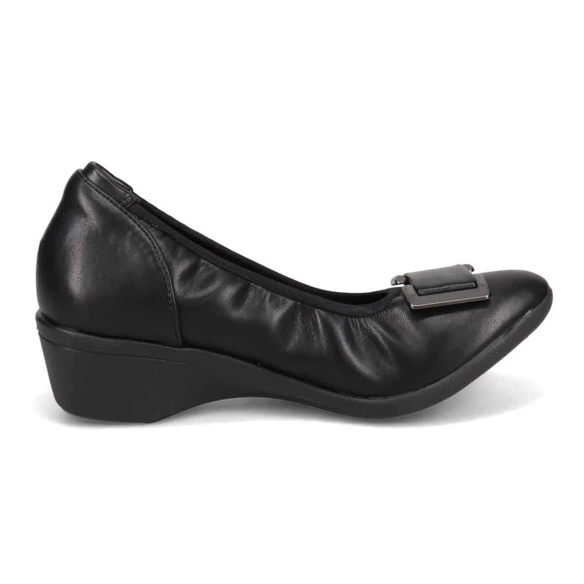 【撥水仕様】テーン tehen 5cmヒールのバックルパンプス TN4030 BLACK M(23.0cm相当)