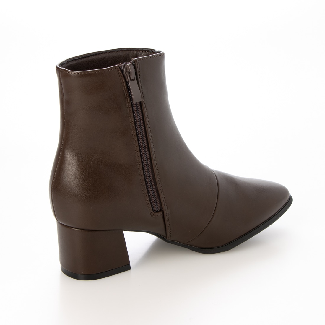 【4cm4時間防水設計】テーン tehen 現代的シルエットの5.0cmヒールショートブーツ TN4031 D-BROWN 23.0
