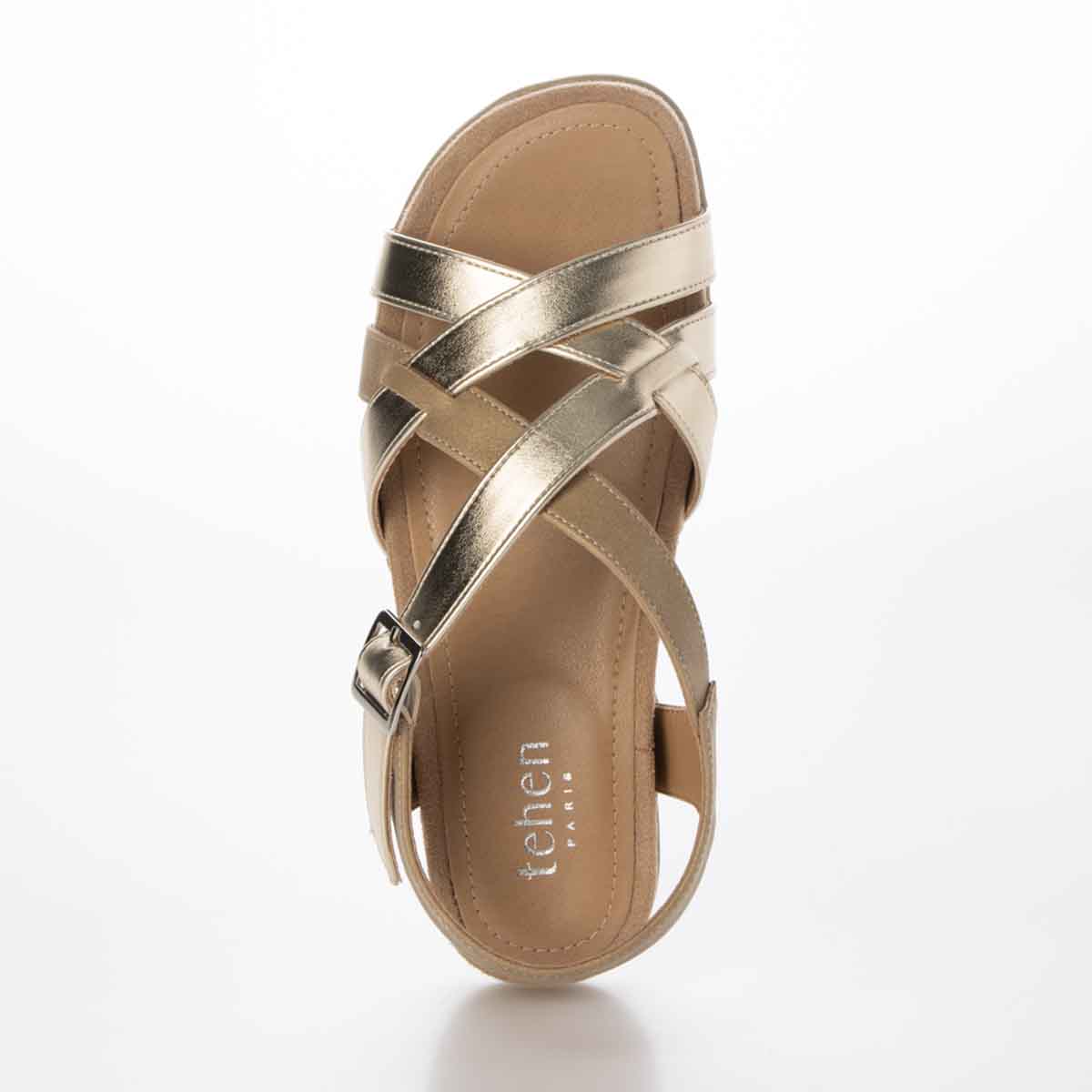 テーン tehen 夏の定番フットベッドフラットサンダル　TN5011 GOLD M　(23.0～23.5)