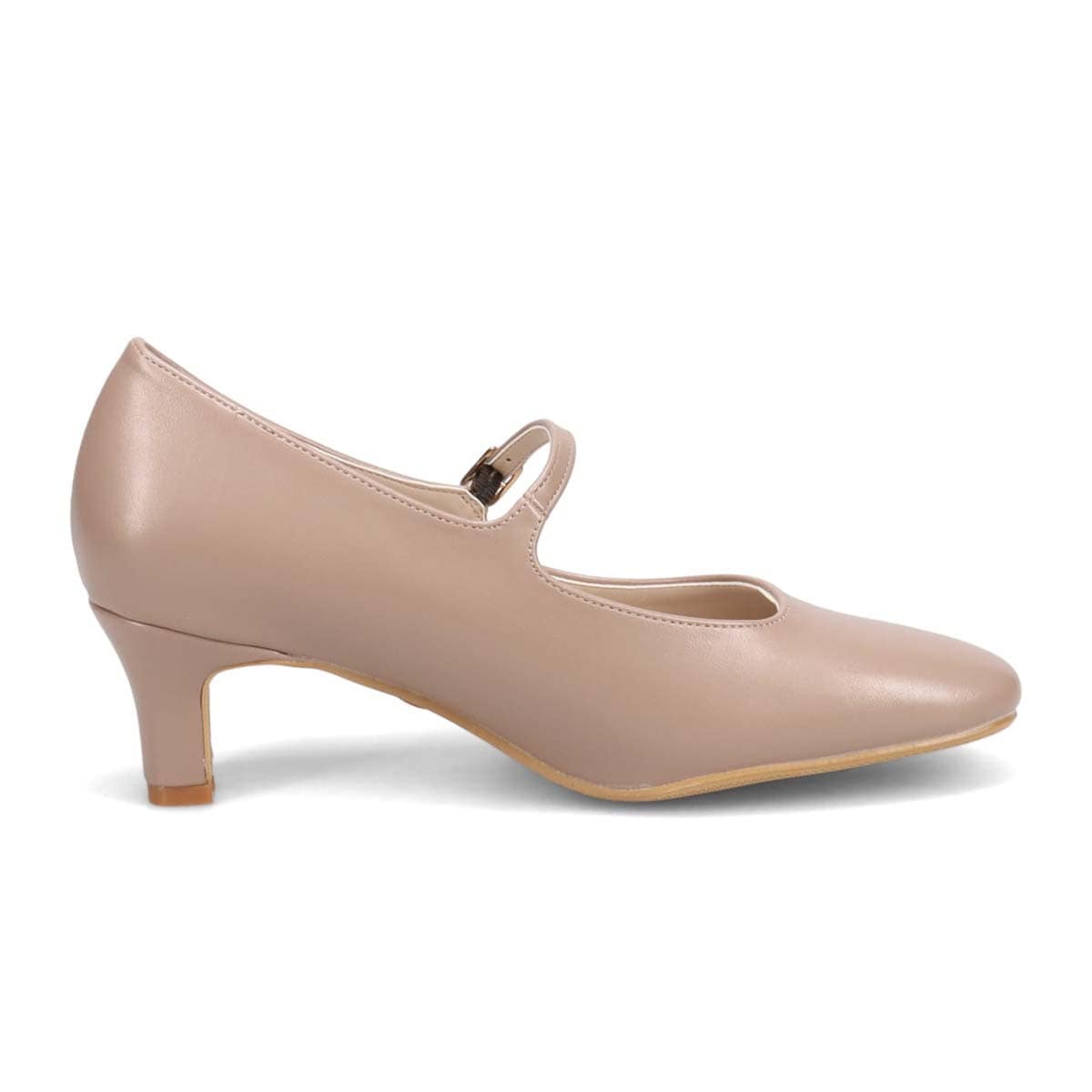 テーン tehen 甲ストラップ付　5.5cmヒールベーシックパンプス　TN5514 OAK 23