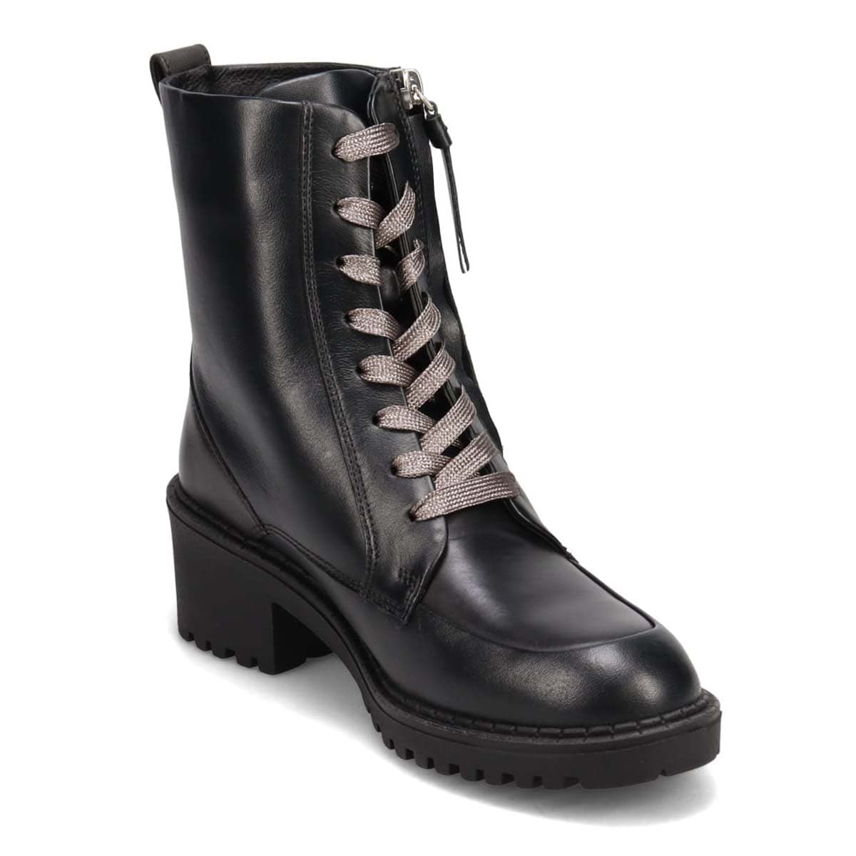 KATHARINE HAMNETT LONDON　厚底レースアップブーツ 048107 BLACK 23.0