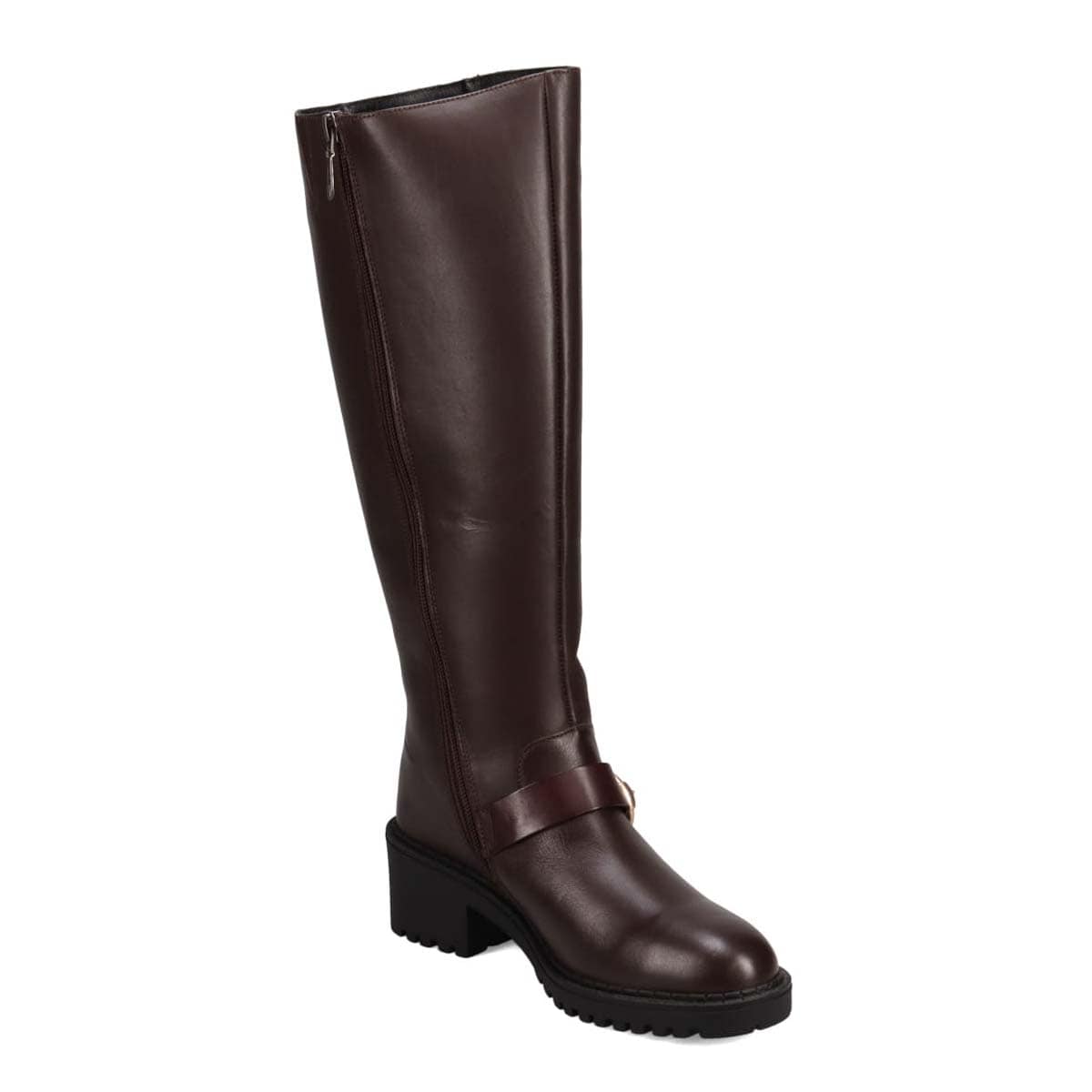 KATHARINE HAMNETT LONDON　ロングブーツ 048108 D-BROWN 23.0