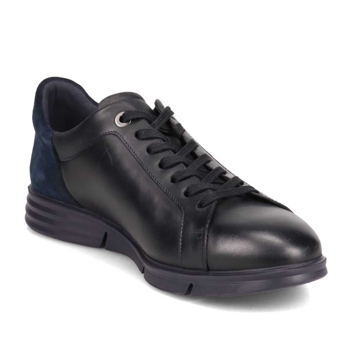 ランバンオンブルー LANVIN en Bleu レースアップ レザースニーカー  086493 BLACK 25.0