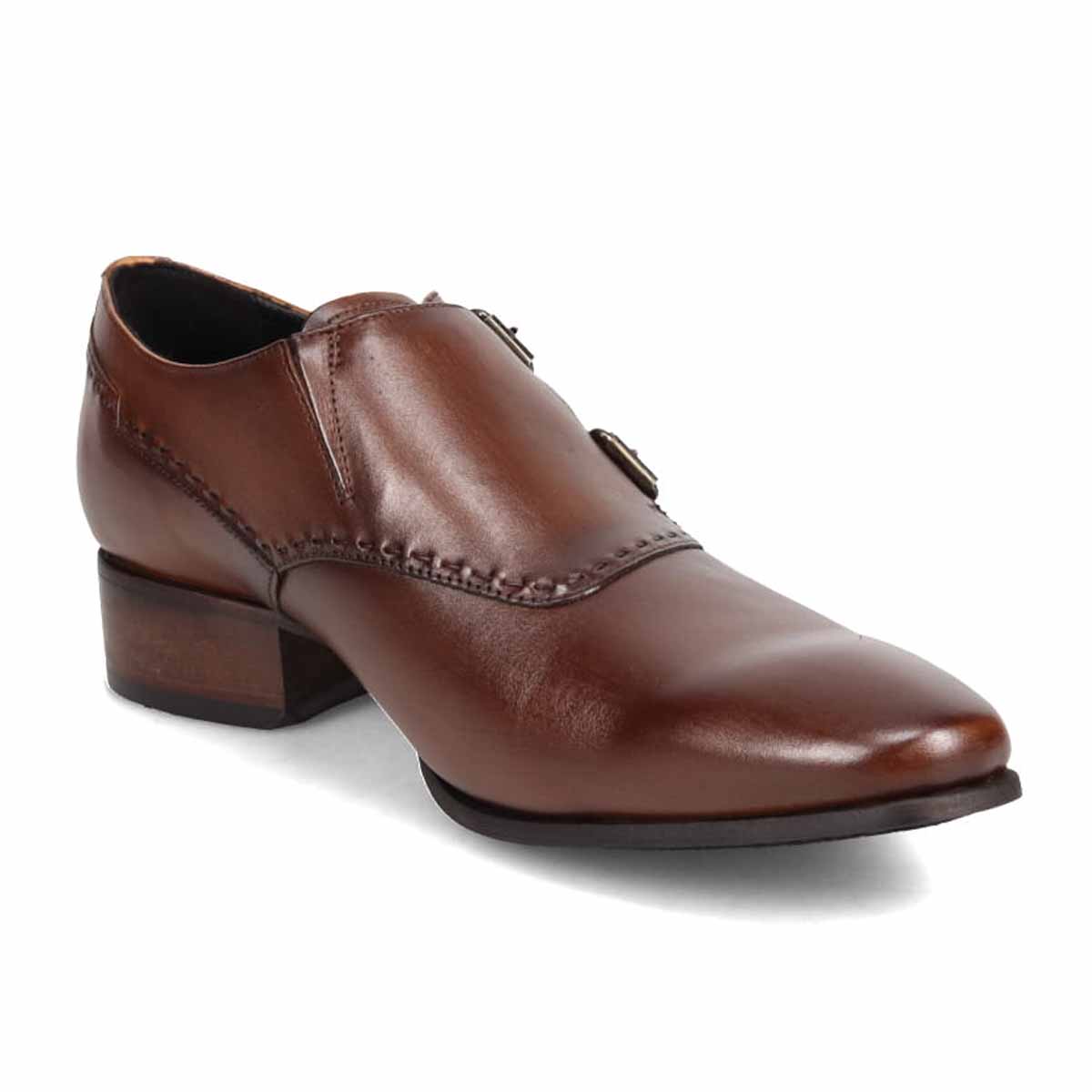 キャサリンハムネットロンドン KATHARINE HAMNETT LONDON  ロングノーズ・ダブルモンクドレスシューズ  31731 BROWN 25.0