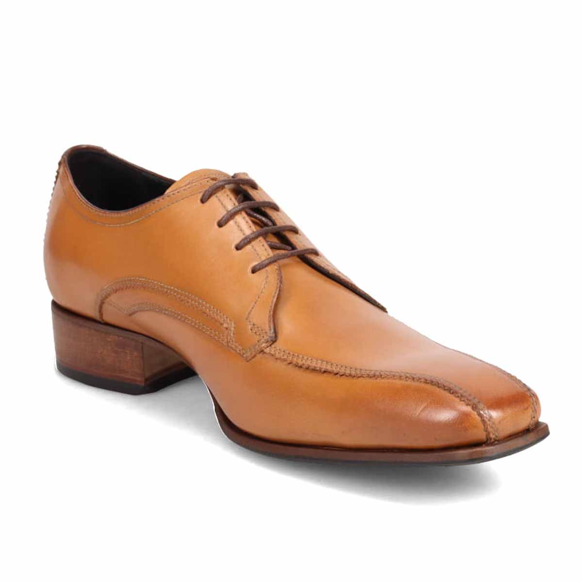 キャサリンハムネットロンドン KATHARINE HAMNETT LONDON  ロングノーズ・外羽根スワールモカドレスシューズ  31733 CAMEL 25.0