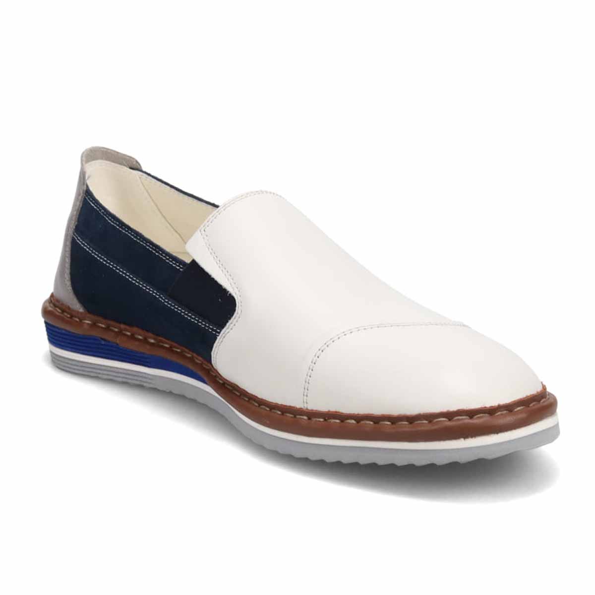 ランバンオンブルー LANVIN en Bleu  バイカラースリッポン カジュアルシューズ  86520 WHITE 25.0