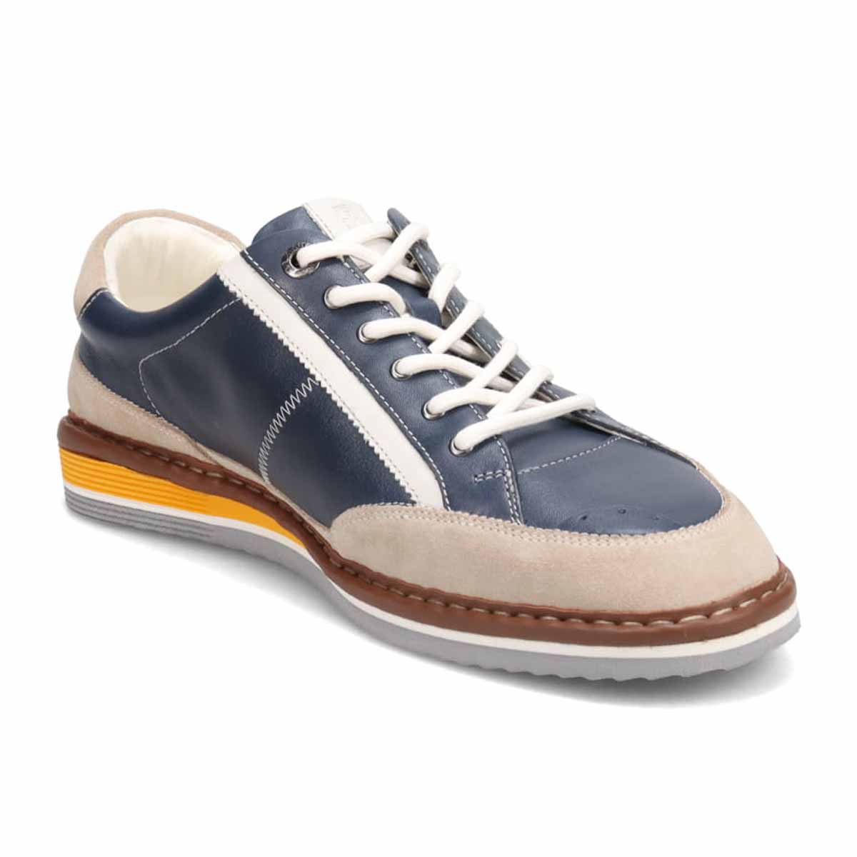 ランバンオンブルー LANVIN en Bleu  サイドラインレースアップスニーカー 86533 BLUE 25.0