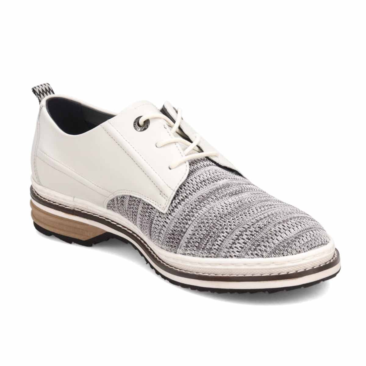 ランバンオンブルー LANVIN en Bleu  ニットスニーカーコンビネーションダービーシューズ 86537 WHITE 25.0