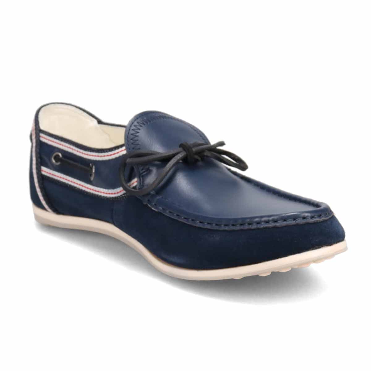 ランバンオンブルー LANVIN en Bleu  コンビネーションドライビングシューズ 86544 NAVY 25.0