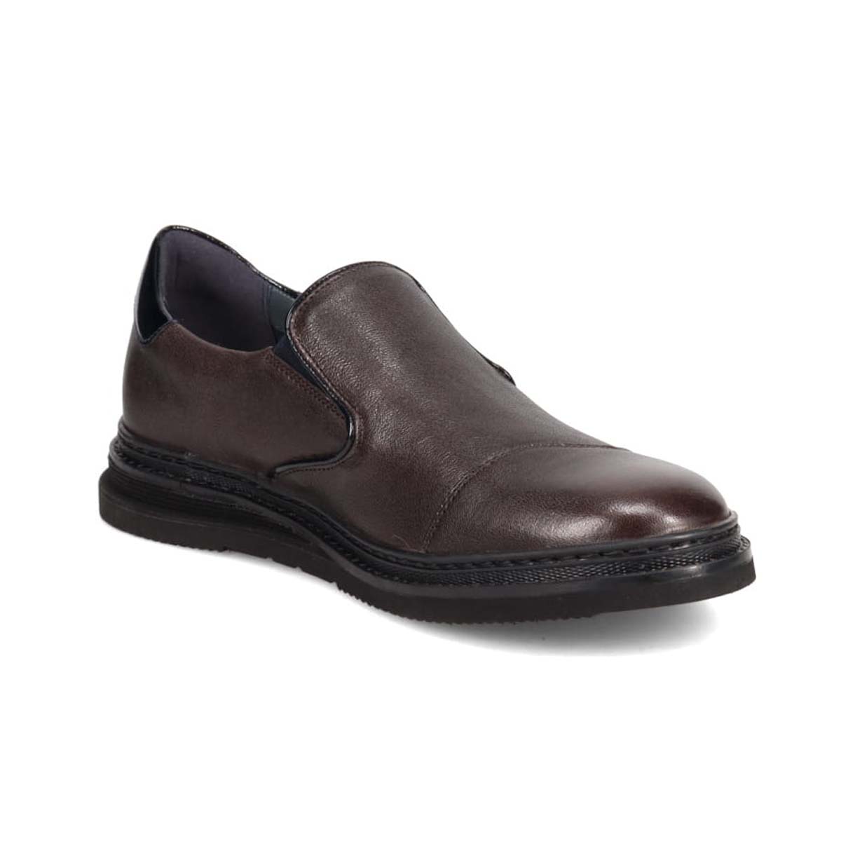 ランバンオンブルー LANVIN en Bleu  異素材MIXアシンメトリーサイドエラスティックスリッポンスニーカー　86554 D-GRAY 25.0
