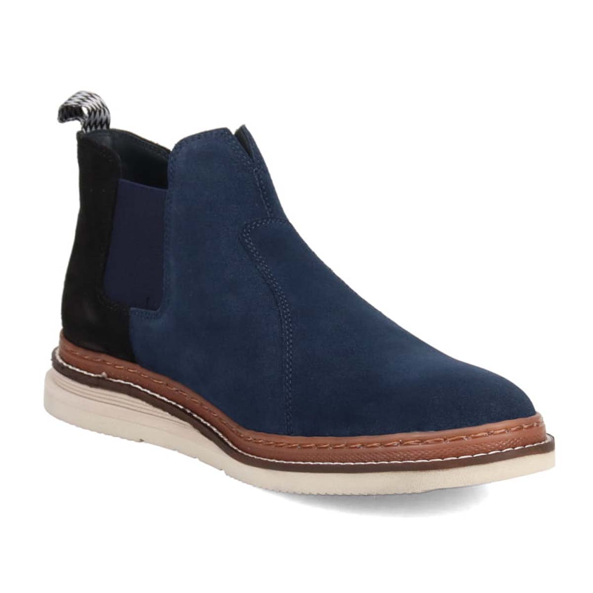 ランバンオンブルー LANVIN en Bleu  カラーコンビネーションサイドゴアブーツ　86556 NAVY 25.0