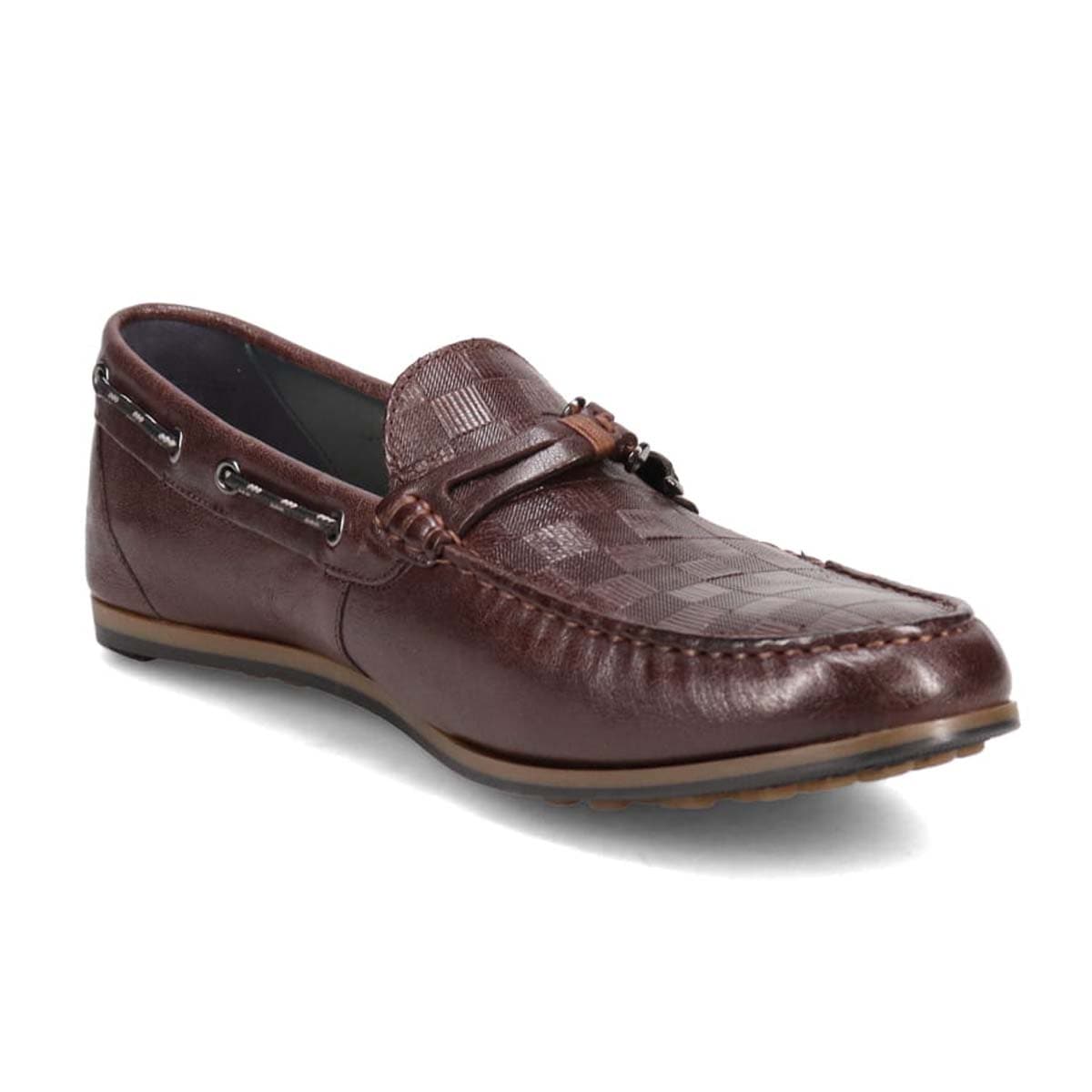 ランバンオンブルー LANVIN en Bleu 「Recovery Shiatsu Insole」搭載で指圧効果により血行をよくする。　フィッシングホックドライビングシューズ　86561R D-BROWN 25.0