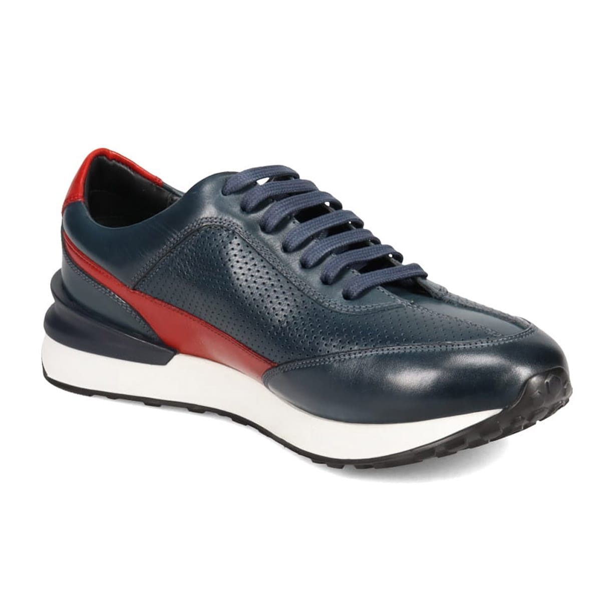 アビーロード ABBEY ROAD レザースニーカー  AB8251 NAVY/RED 25.0