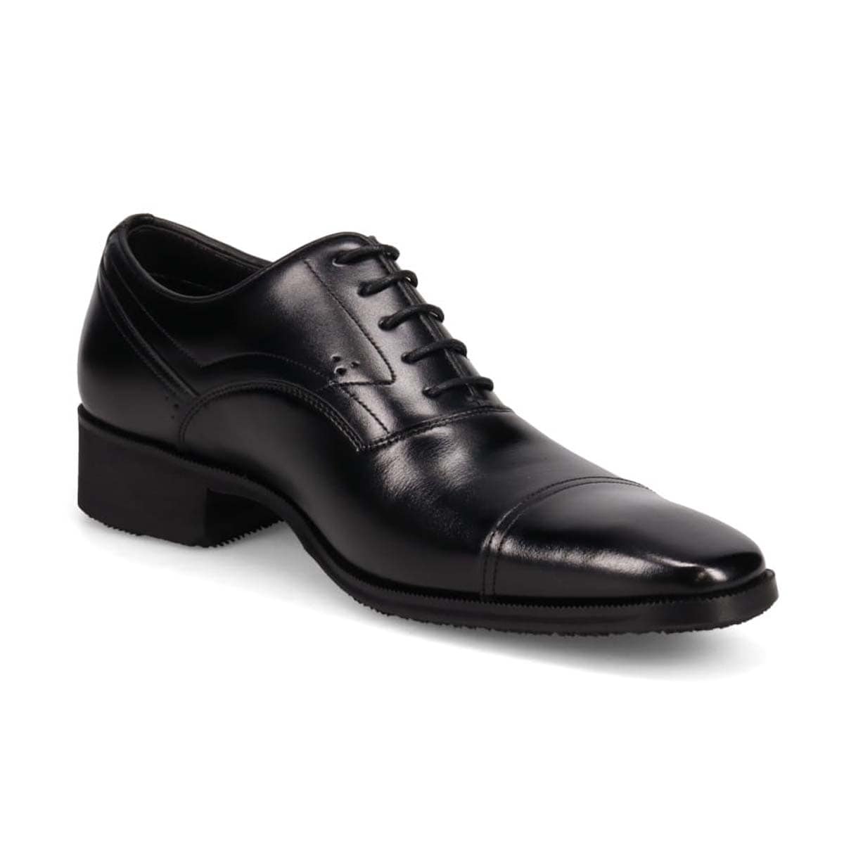 モデロ MODELLO 4ｃｍ４時間防水 内羽根ストレートチップドレスシューズ　DM1607H BLACK 25.0