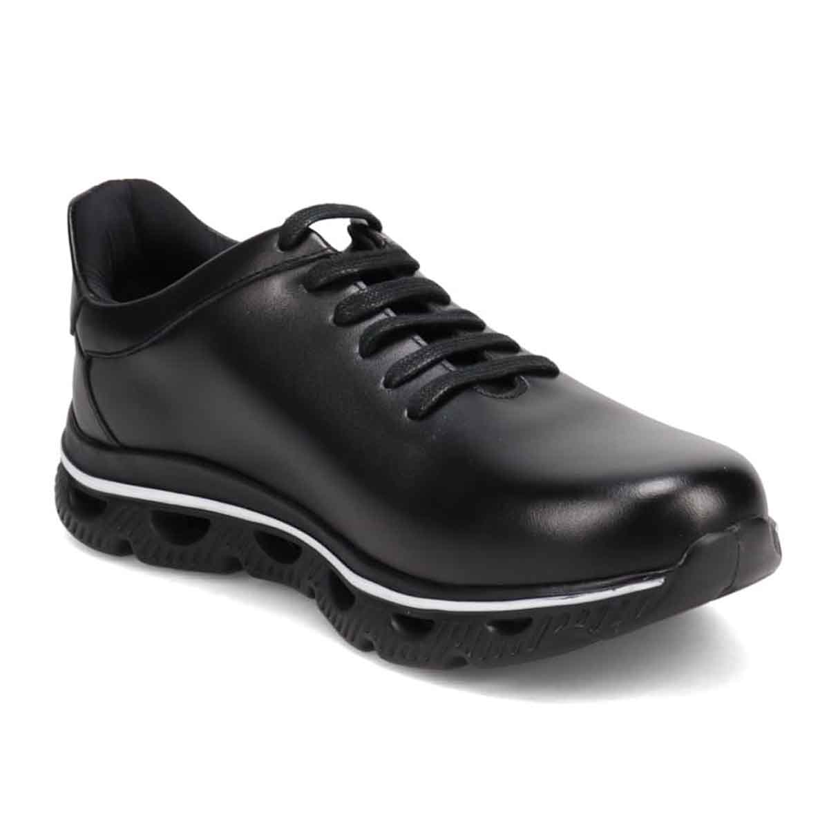 モデロ MODELLO 「Recovery Shiatsu Insole」搭載で指圧効果により血行をよくする。 レザースニーカー　DM3342R BLACK 25.0