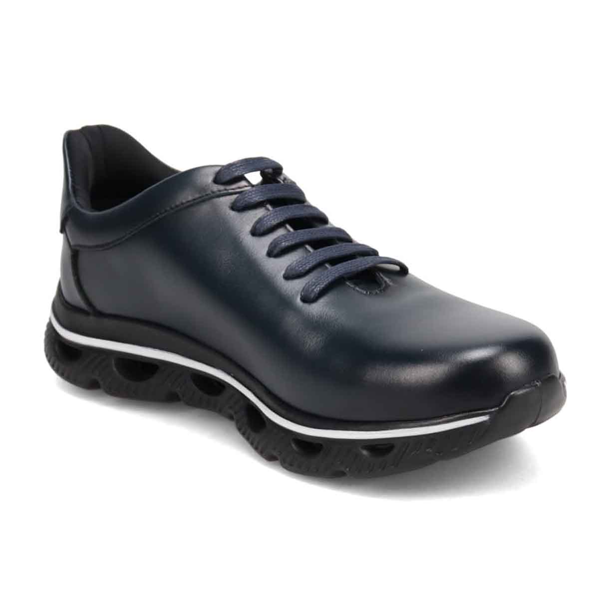 モデロ MODELLO 「Recovery Shiatsu Insole」搭載で指圧効果により血行をよくする。 レザースニーカー　DM3342R NAVY 25.0