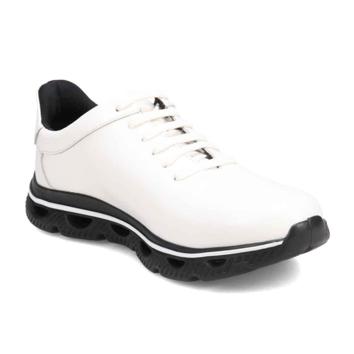 モデロ MODELLO 「Recovery Shiatsu Insole」搭載で指圧効果により血行をよくする。 レザースニーカー　DM3342R WHITE 25.0