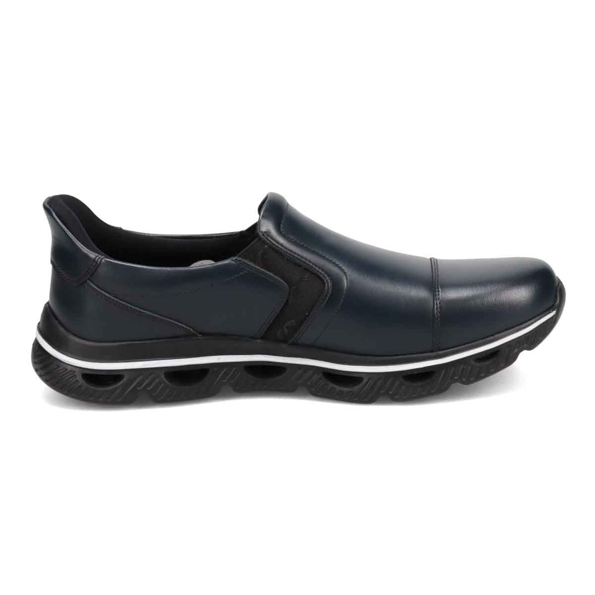 モデロ MODELLO 「Recovery Shiatsu Insole」搭載で指圧効果により血行をよくする。レザースリッポンスニーカー　DM3343R NAVY 25.0