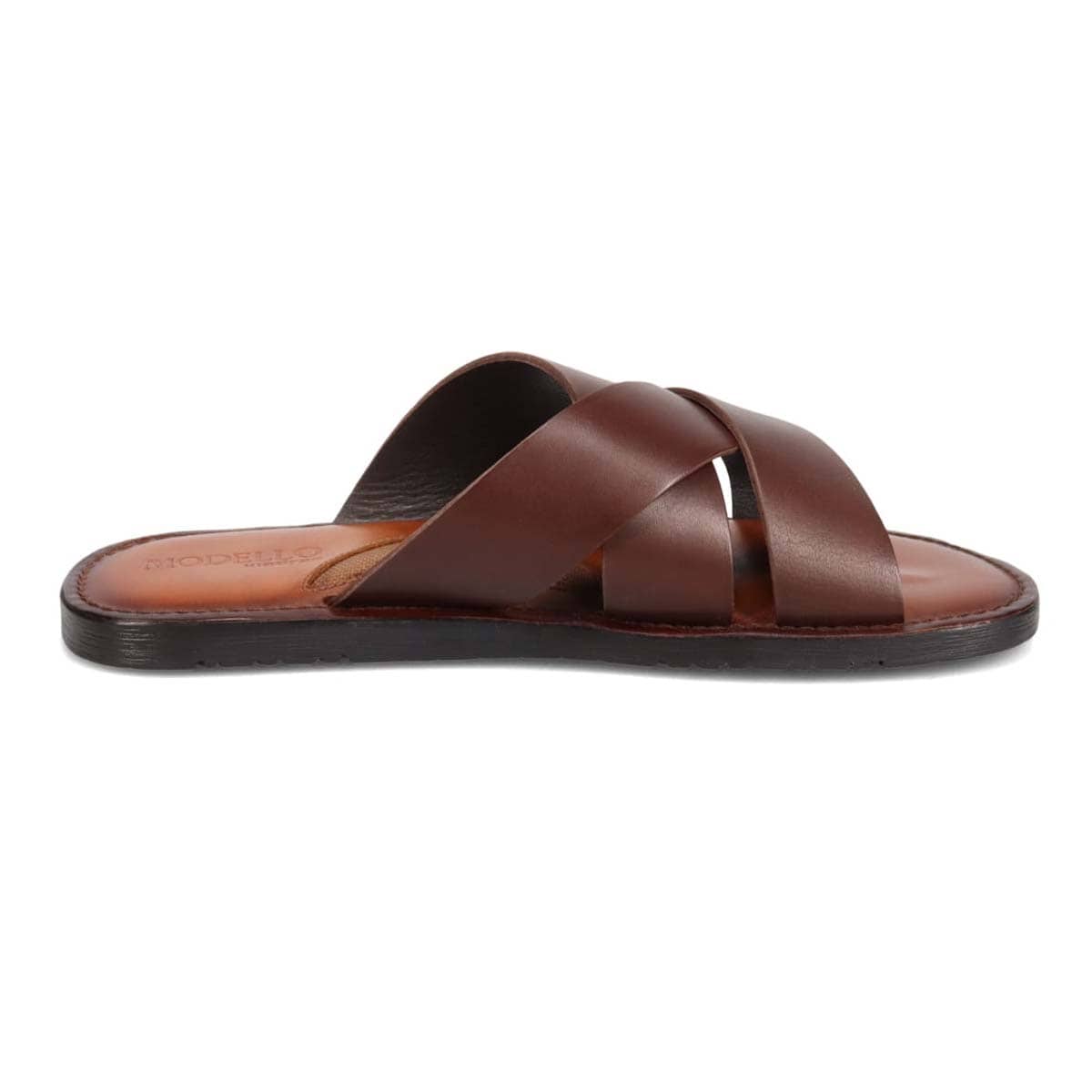 モデロ MODELLO レザーサンダル　DM5316 D-BROWN M(25.0～25.5cm)