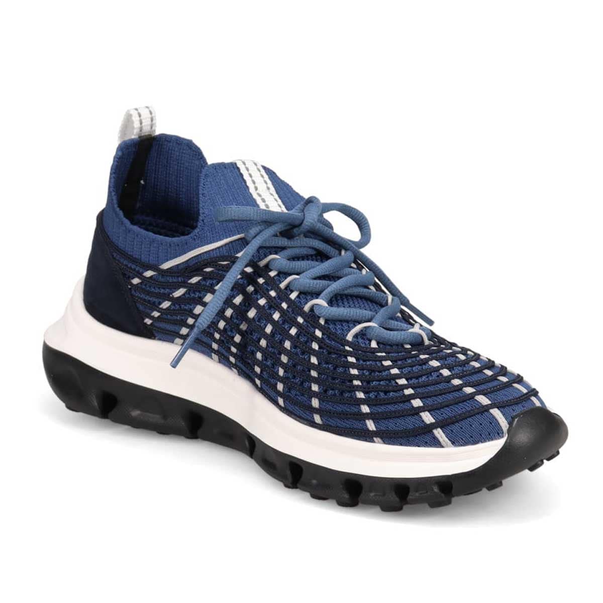 モデロ MODELLO 「リカバリーインソール」搭載で指圧効果により血行を115％促進。Recoveryメッシュニットスニーカー　DM6528R NAVY M