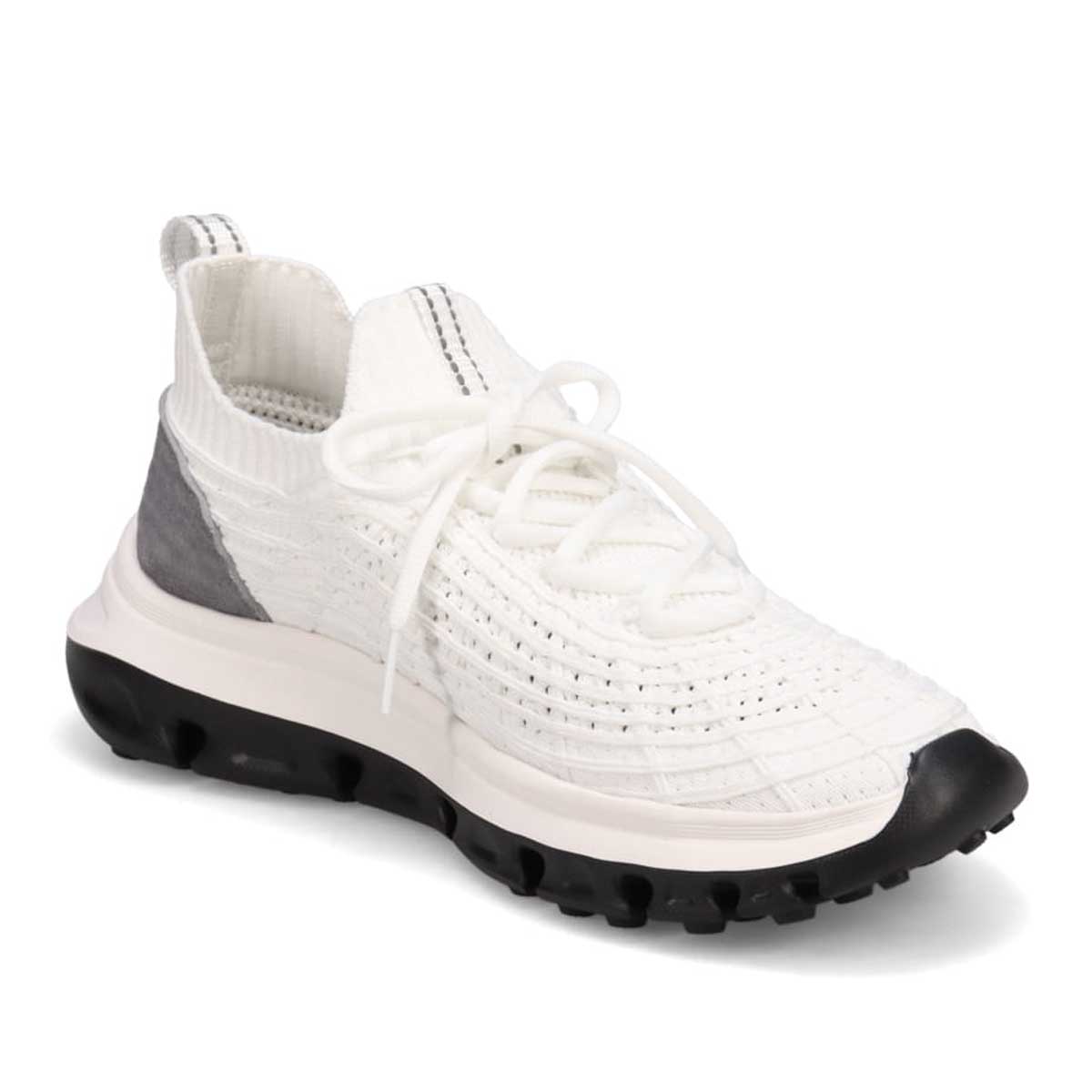 モデロ MODELLO 「リカバリーインソール」搭載で指圧効果により血行を115％促進。Recoveryメッシュニットスニーカー　DM6528R WHITE M