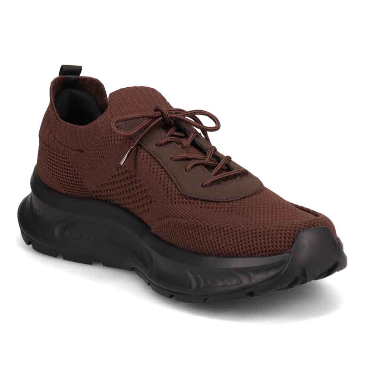 モデロ MODELLO 「Recovery Shiatsu Insole」搭載で指圧効果により血行をよくする。厚底ニット レースアップスニーカー　DM6530R D-BROWN 25.0