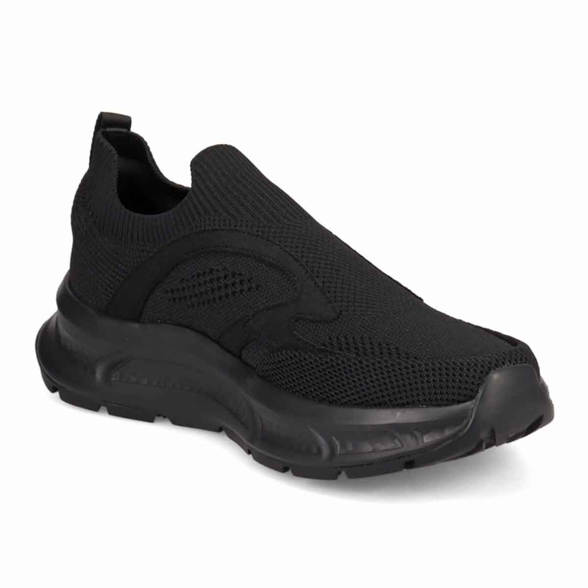 モデロ MODELLO 「Recovery Shiatsu Insole」搭載で指圧効果により血行をよくする。厚底ニット スリッポンスニーカー　DM6531R BLACK 25.0