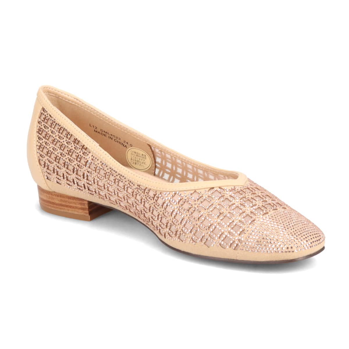 モデロ MODELLO レーザーカット＆貴石デザインカッターシューズ  DML4523 BEIGE 23.0