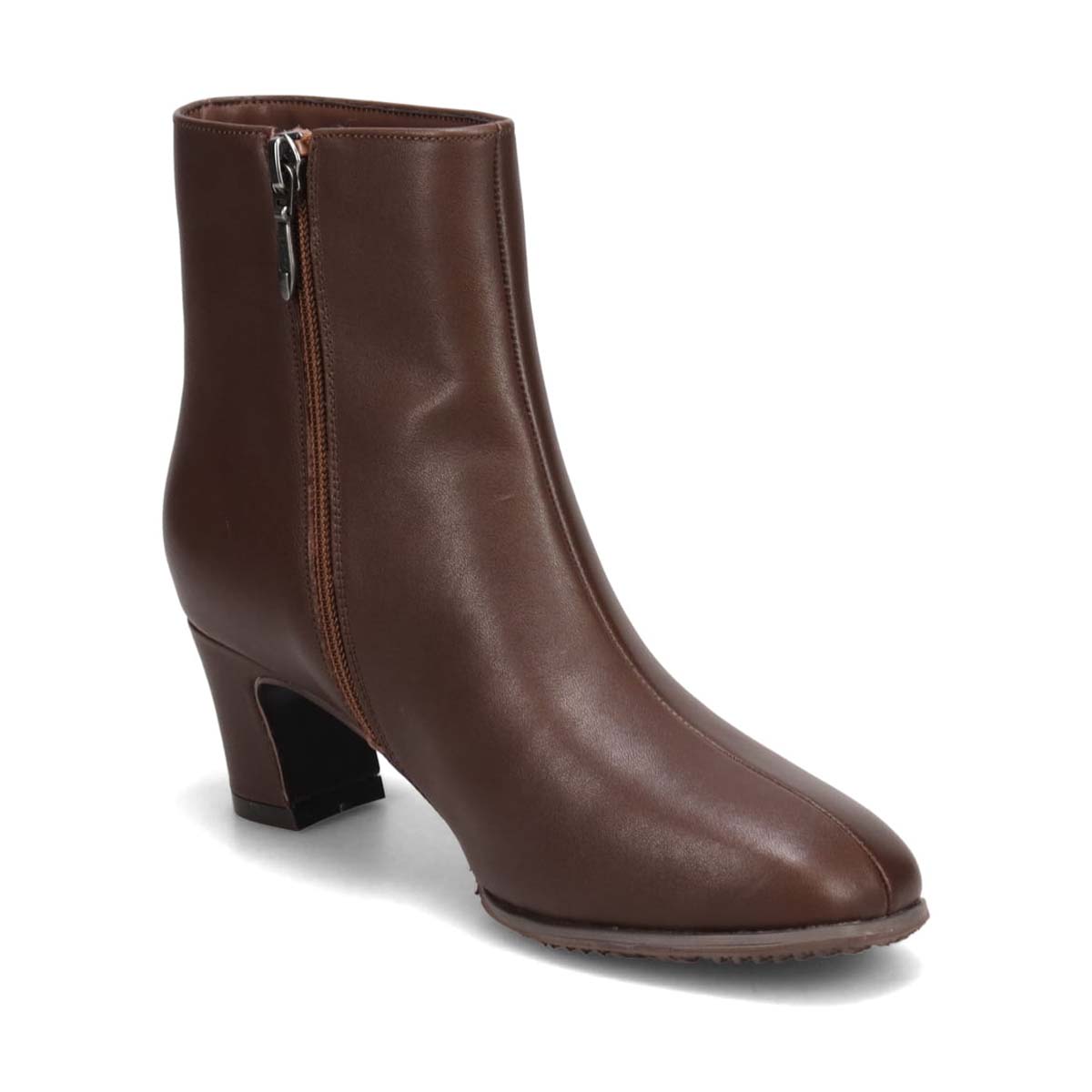 【撥水仕様】モデロ MODELLO 5.5cmヒール エレガンスショートブーツ  DML5502 D-BROWN 23.0