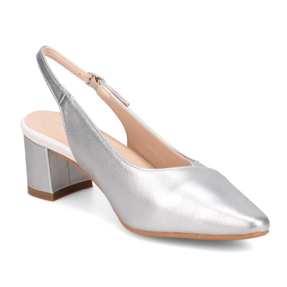 モデロ MODELLO 「リカバリーインソール」搭載で指圧効果により血行を115％促進。Recoveryポインテッドバックベルト　DML5506R SILVER 23.0