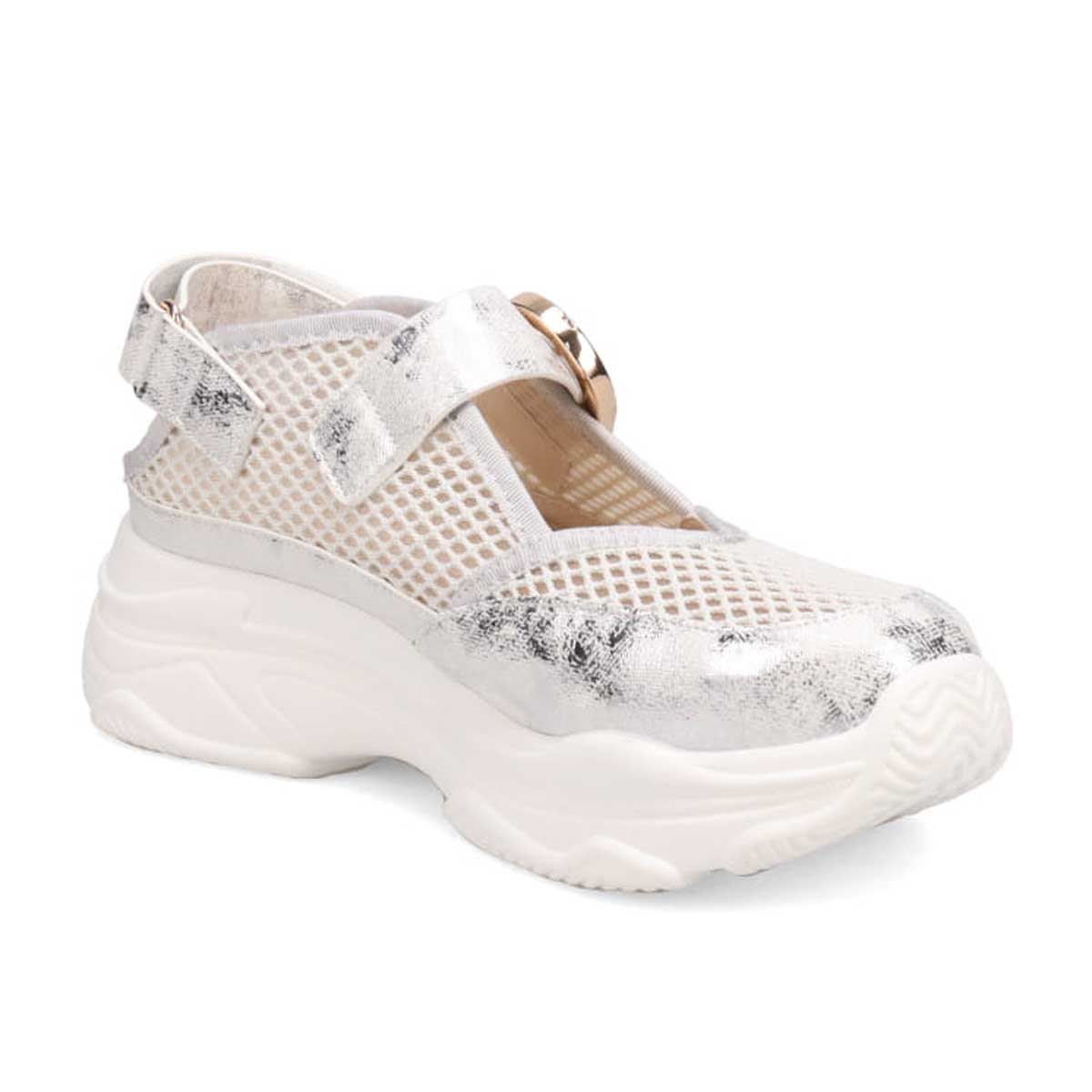 モデロ MODELLO 「リカバリーインソール」搭載で指圧効果により血行を115％促進。Recoveryスニーカーサンダル　DML5507R SILVER M（23～23.5ｃｍ）