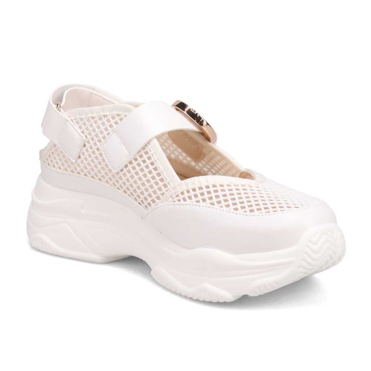 モデロ MODELLO 「リカバリーインソール」搭載で指圧効果により血行を115％促進。Recoveryスニーカーサンダル　DML5507R WHITE M（23～23.5ｃｍ）