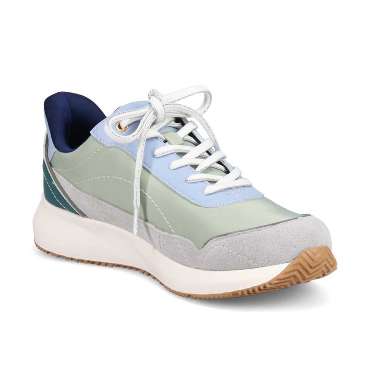 モデロ MODELLO 「リカバリーインソール」搭載で指圧効果により血行を115％促進。Recovery軽量ソールナイロンスニーカー　DML6067R GREEN 23.0