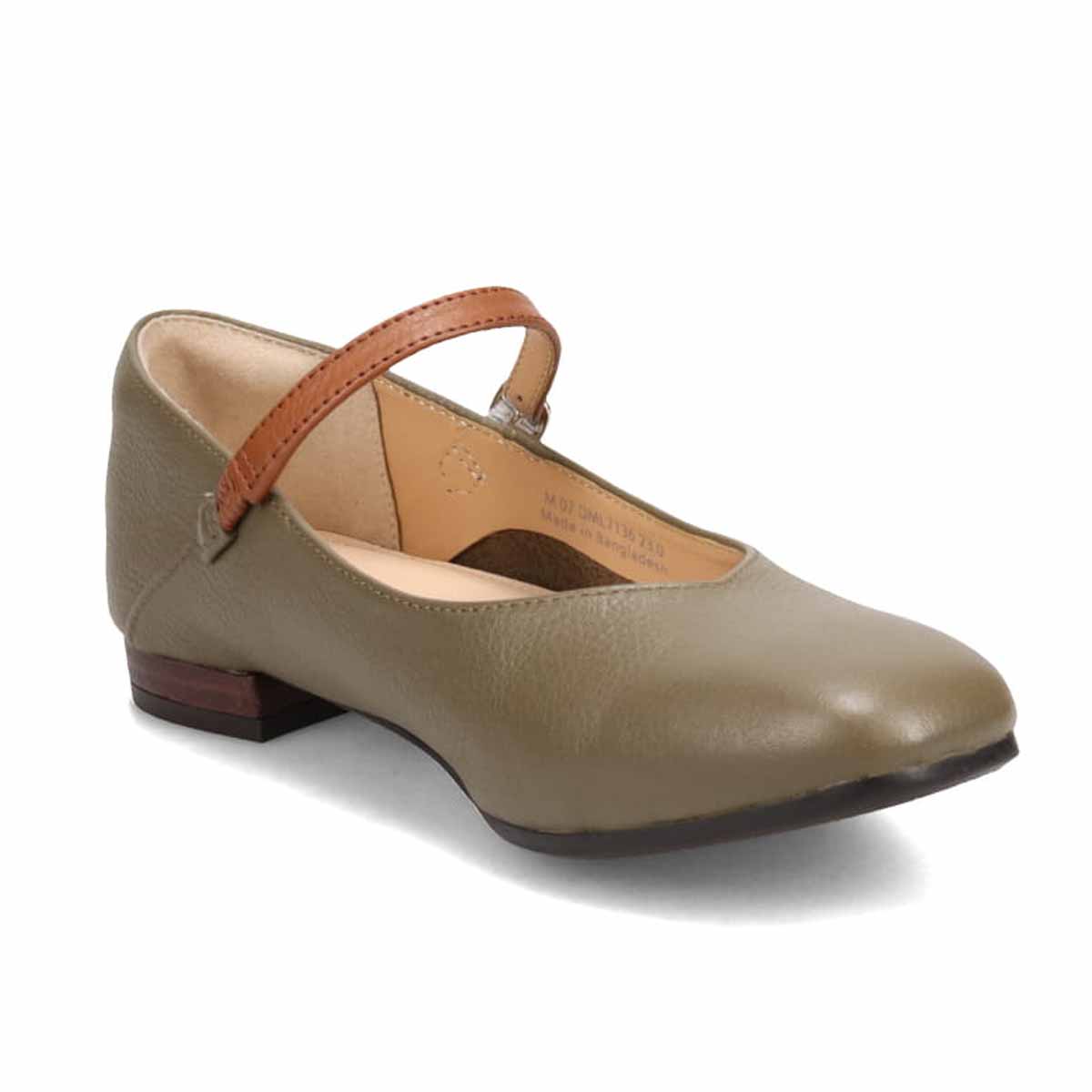 モデロ MODELLO ソフトスクエア  ストラップシューズ  DML7136 KHAKI/C 23.0