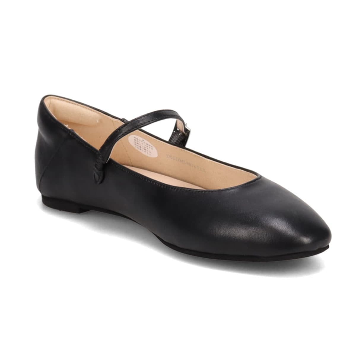 【撥水仕様】モデロ MODELLO 0.5ｃｍヒール 大人っぽく履ける ストラップ付きバレエシューズ  DML8816 BLACK 23.0