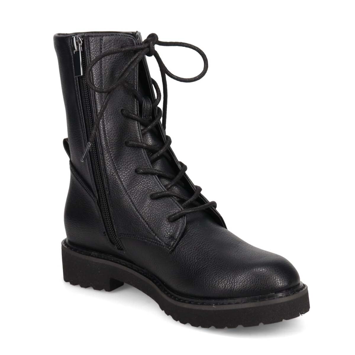 【撥水仕様】モデロ MODELLO 3.5cmヒール カジュアルレースアップショートブーツ  DML8818 BLACK 23.0