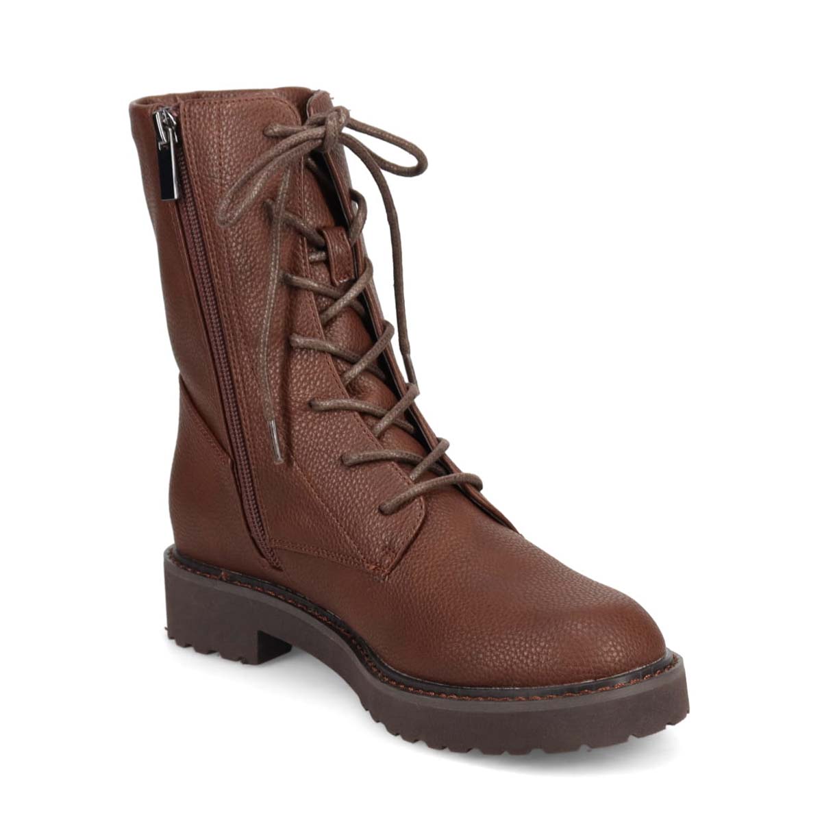 【撥水仕様】モデロ MODELLO 3.5cmヒール カジュアルレースアップショートブーツ  DML8818 D-BROWN 23.0
