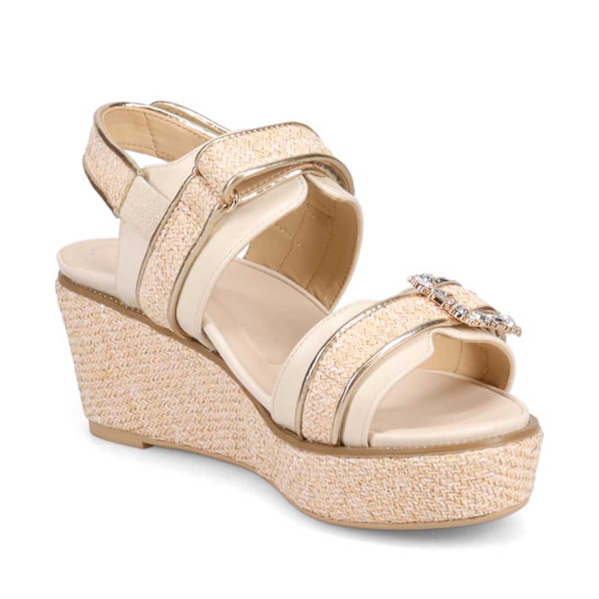 モデロ MODELLO 「リカバリーインソール」搭載で指圧効果により血行を115％促進。Recoveryエレガンスカジュアルサンダル　DML8830R WHITE M　(23.0～23.5)