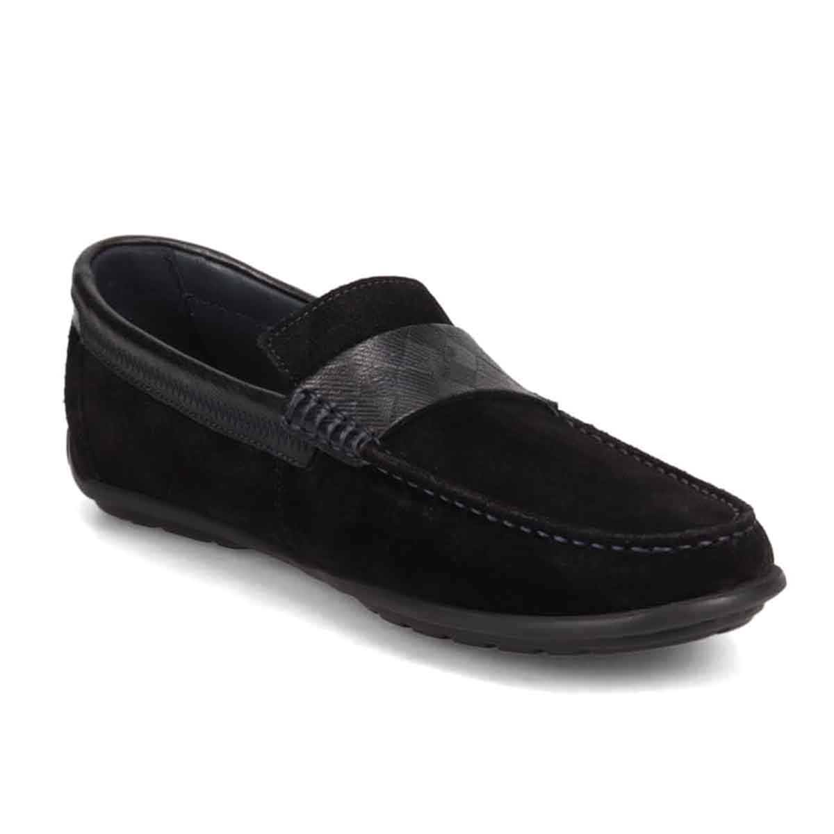 ランバンオンブルー LANVIN en Bleu 「Recovery Shiatsu Insole」搭載で指圧効果により血行をよくする。レザーカジュアルローファー　EB5000XR BLACK-VELOURS 25.0